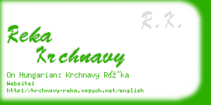 reka krchnavy business card